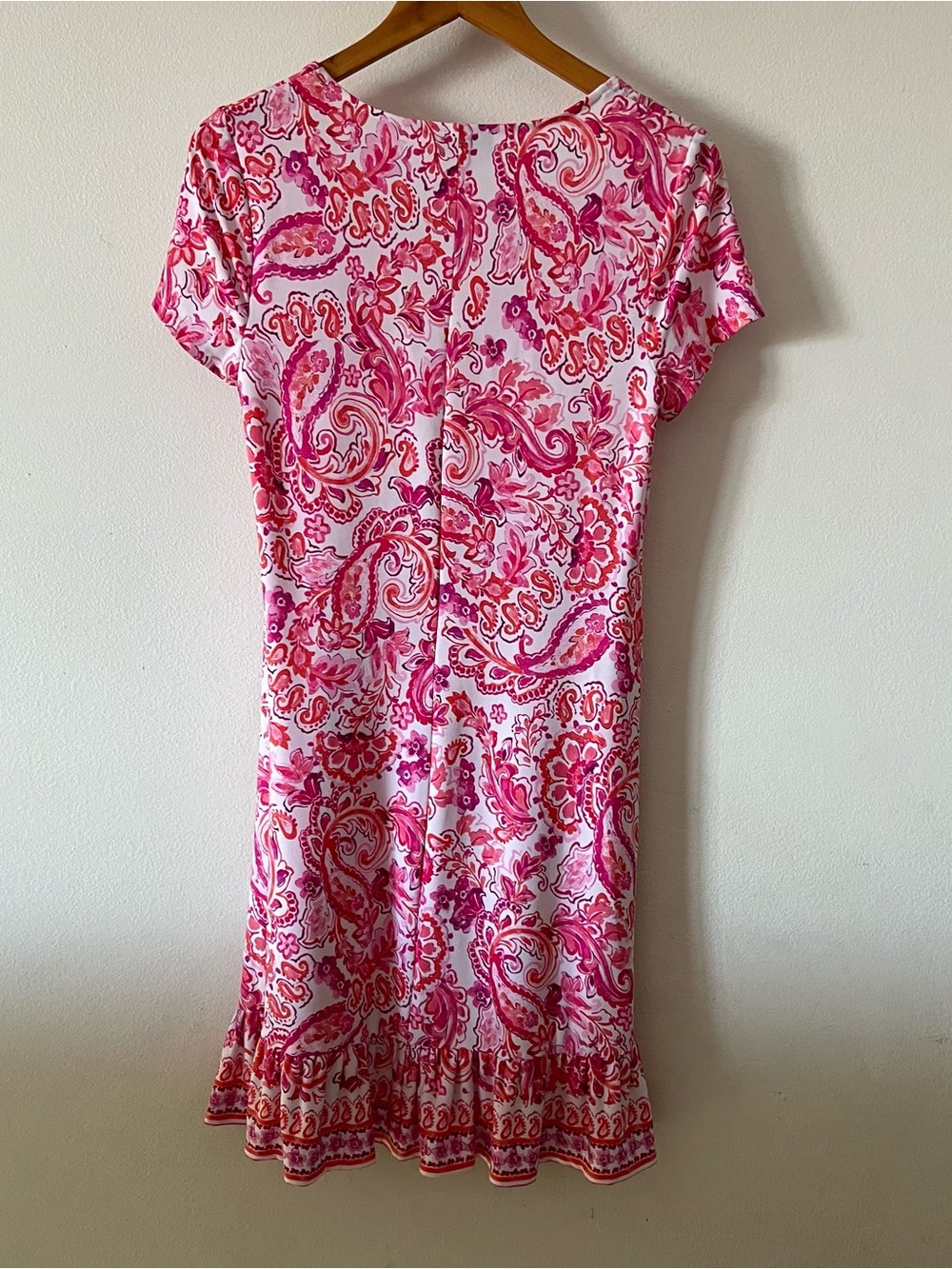 MSK Women's Paisley-Print Flounce-Hem Shift Dress Sz S - Picture 3 of 9